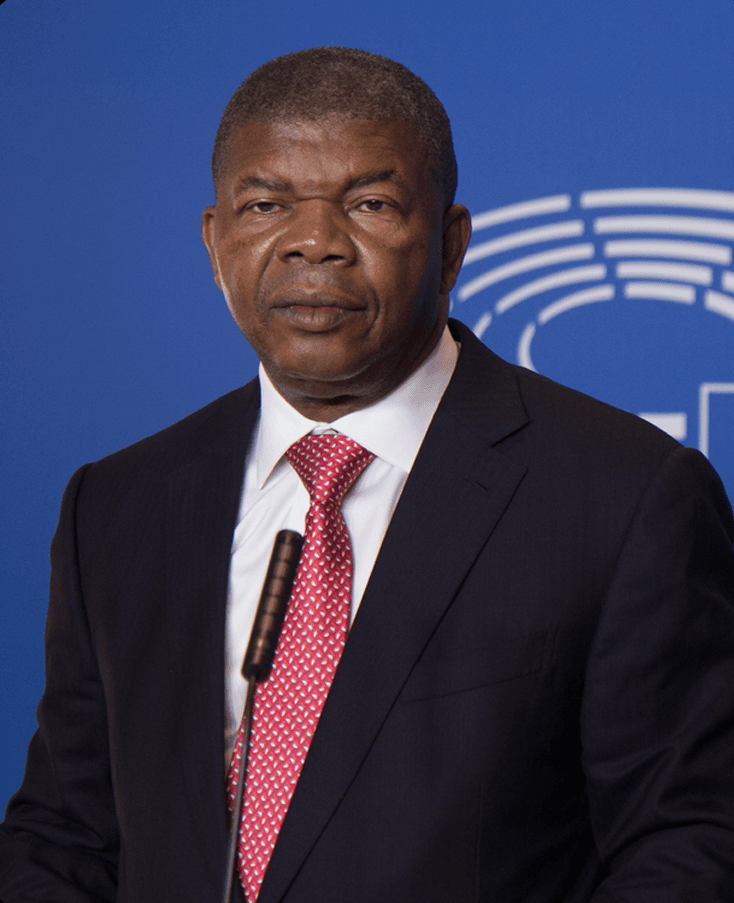 Gonçalves Lourenço (président de l'Angola) au Parlement européen à Strasbourg, 2018.