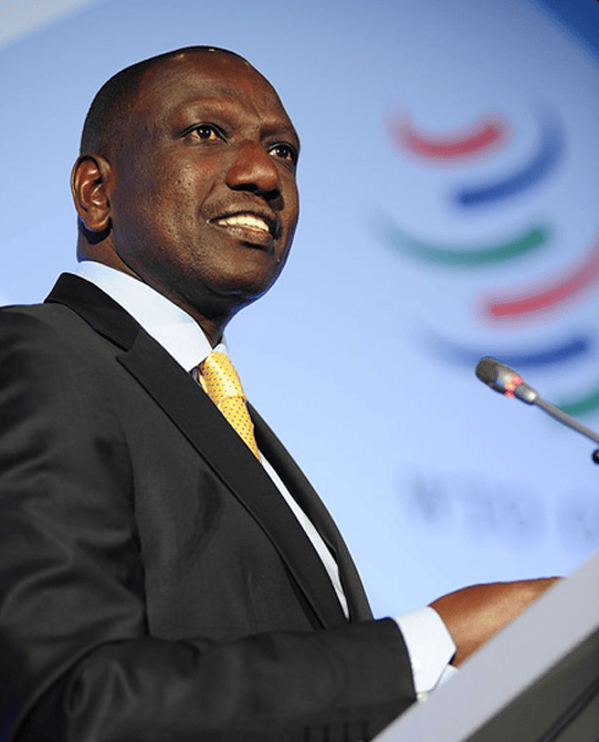 Le président kenyan Wiliam Ruto au Forum public de l'OMC en 2014