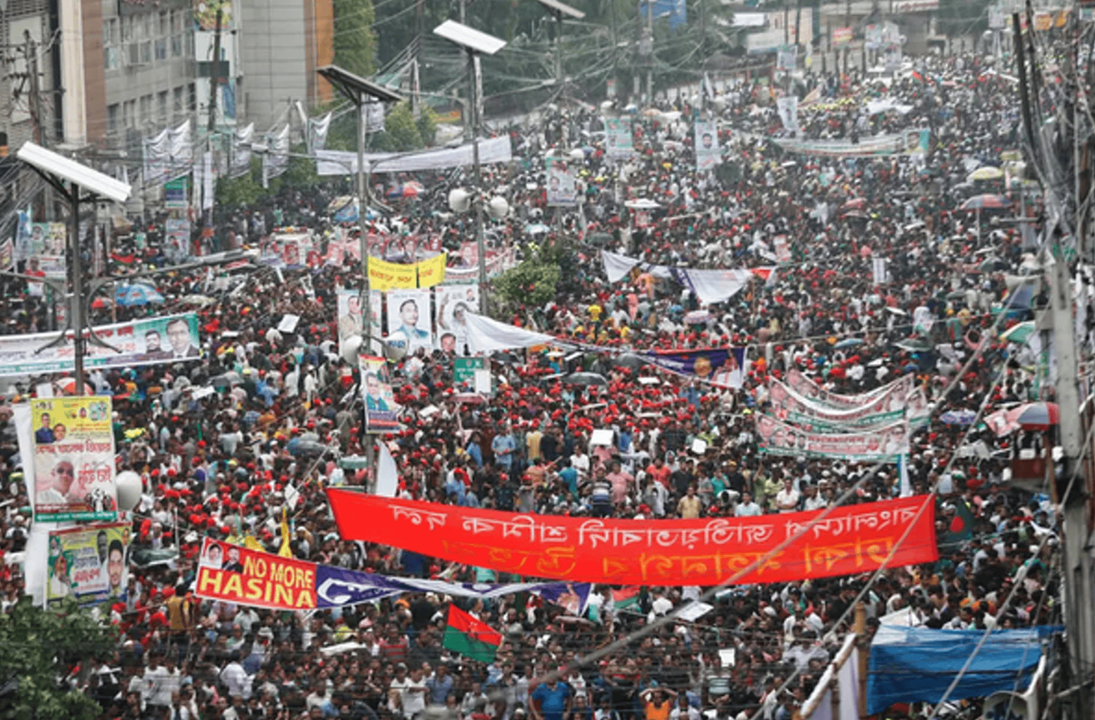 Manifestation menée par le BNP et ses alliés contre les politiques répressives d’Hasina, en 2023 freemalaysiatoday/