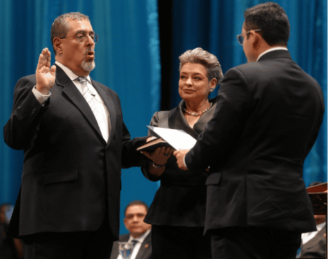 Investiture de Bernardo Arévalo le 15 janvier 2024.